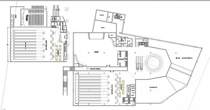 Super mall and complex complete plan view detail