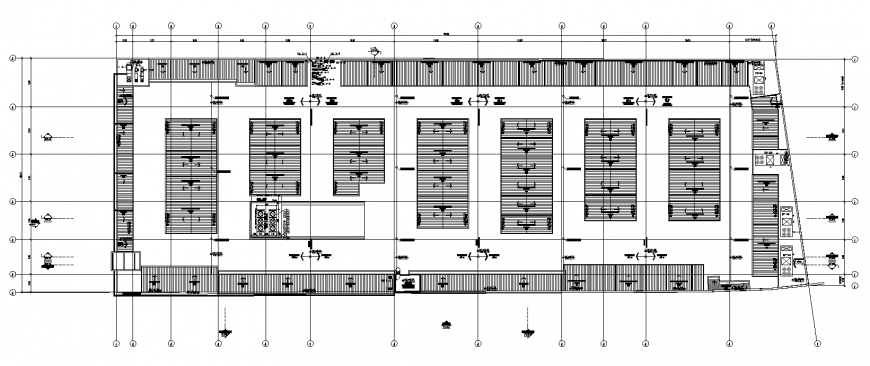 Super market plan detail dwg file.