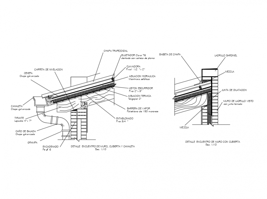 Surface drainage plumbing sectional details dwg file