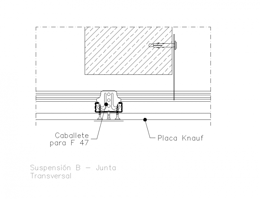 Suspension B transverse seal section plan autocad file