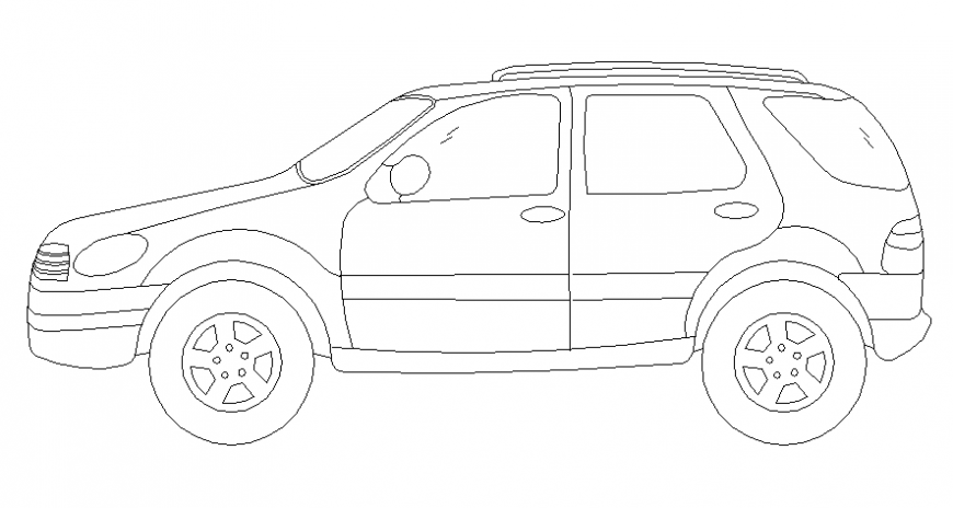 SUV model side view car