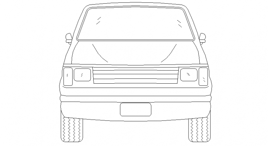 SUV model side view elevation file