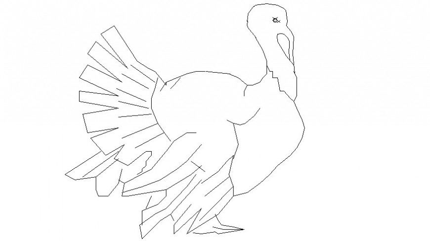 Swan drawings 2d view elevation of birds blocks autocad software file