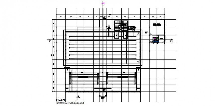 Swimming pool design CAD drawings 2d view plan dwg file