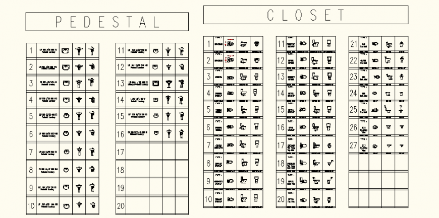 Symbol blocks detail description layout file