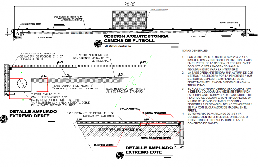 Synthetic court detail dwg file