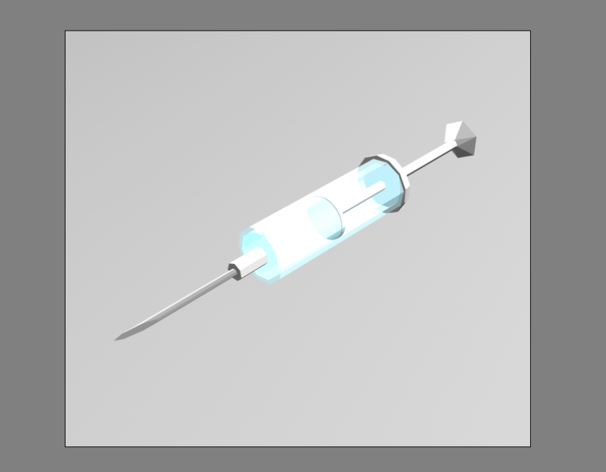 Syringe detail 3d model layout 3d max file