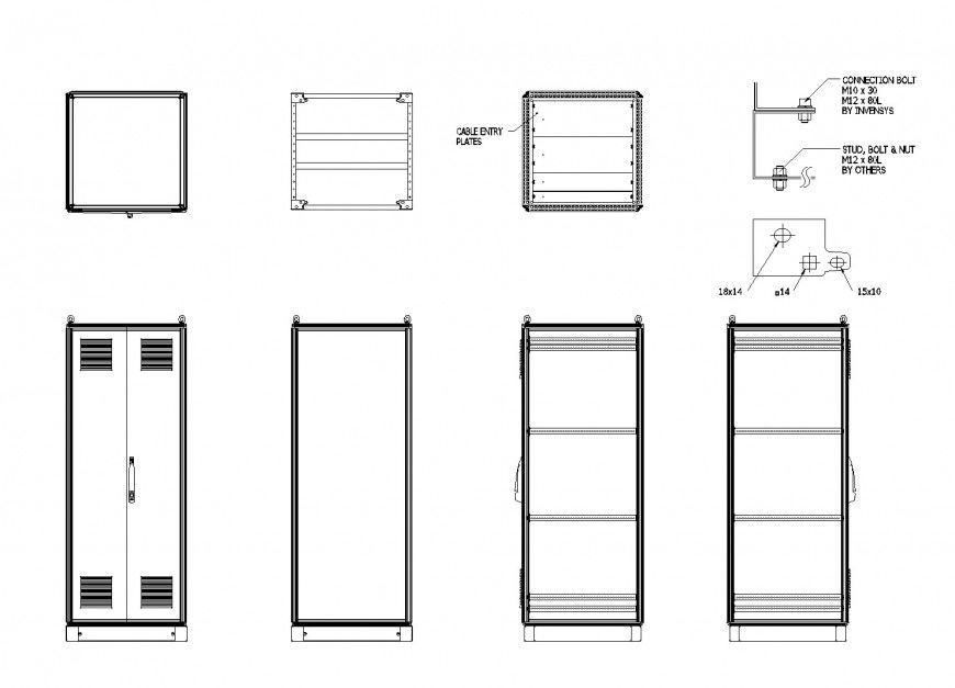 System Cabinet plan and elevation layout file