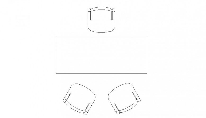 Table and chair CAD blcoks 2d view layout file in dwg format