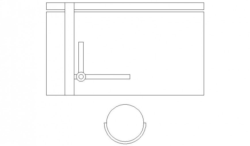 Table and chair 2d Cad drawing of furniture blocks in autocad software
