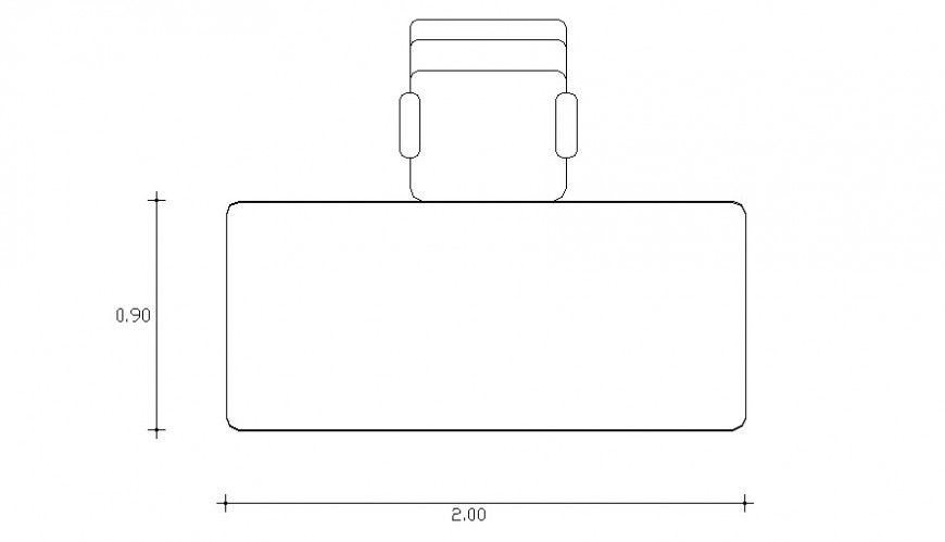 Table and chair drawings 2d view of furniture units autocad software file