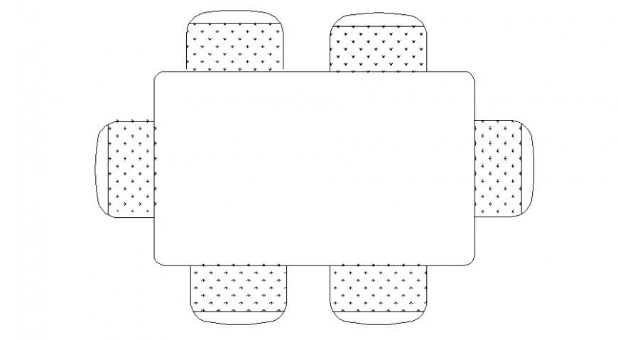 Table and chair furniture block 2d drawing elevation in AutoCAD