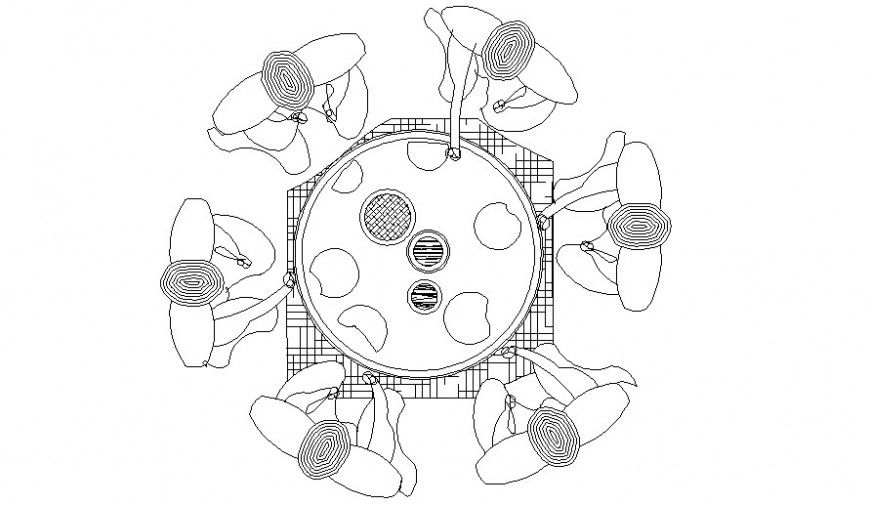 Table desk elevation drawing details in autocad