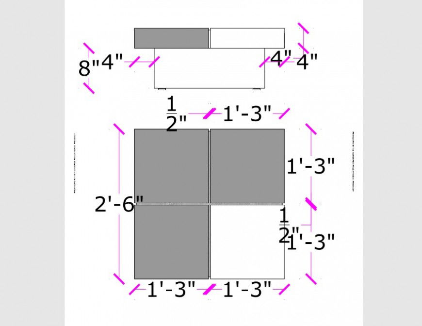 Table detail CAD furniture block layout pdf file