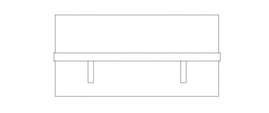 Table down side elevation 2d block drawing details dwg file