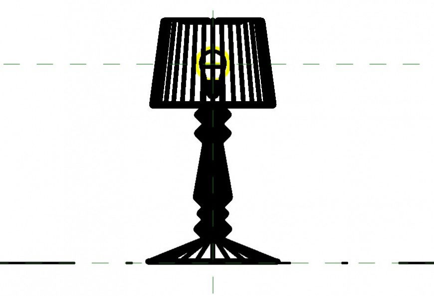 Table lamp detail CAD blocks 3d model layout revit file