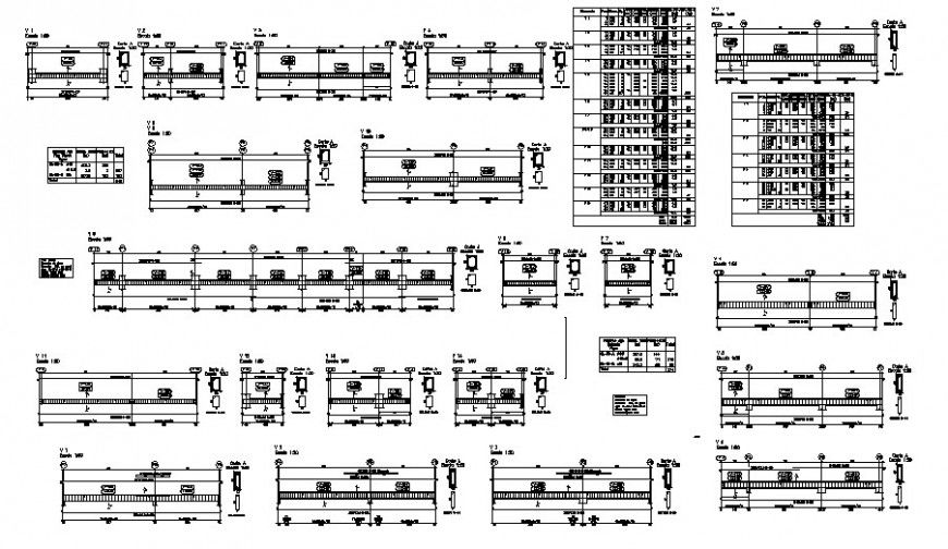 Table specification and beam section planning layout file