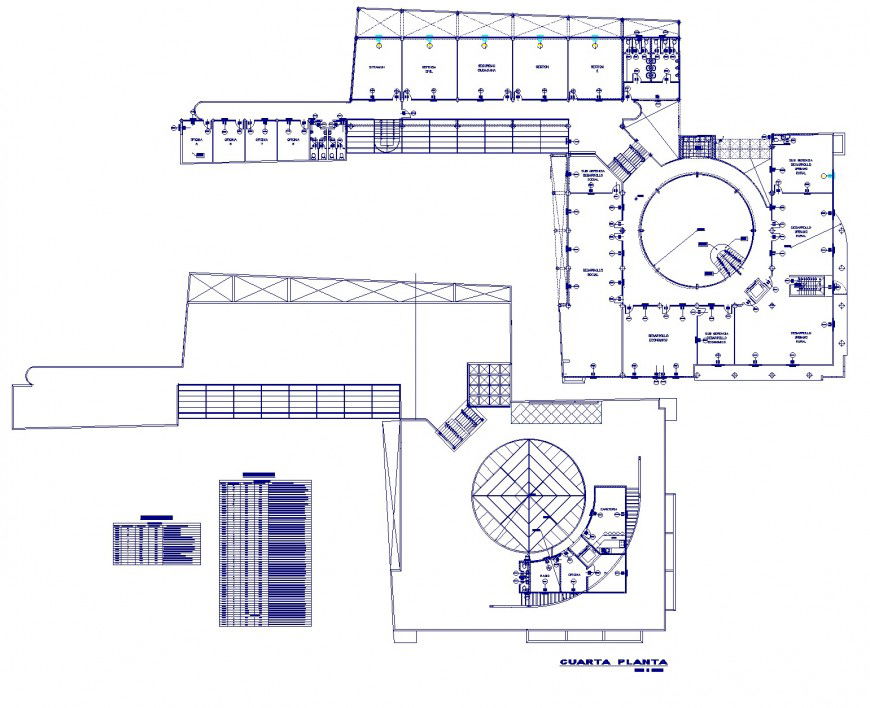 Table specification commercial building plan layout file