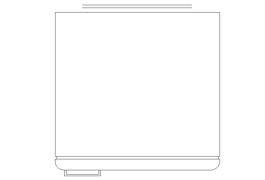 Table Structure 2D CAD Furniture Layout in DWG Drawing