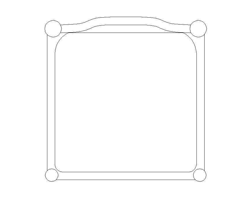 Table structure detail 2d view layout file in autocad format