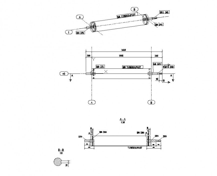 Tambour conveyor belt cad drawing details dwg file