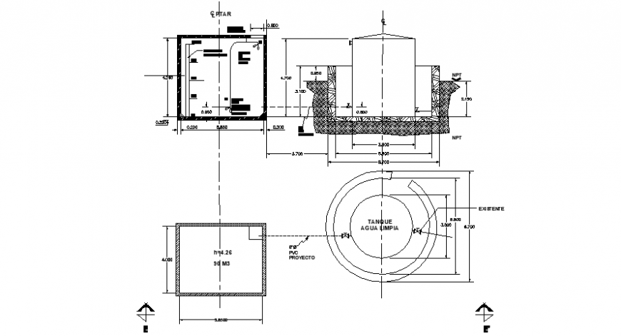 Tank 2d section details