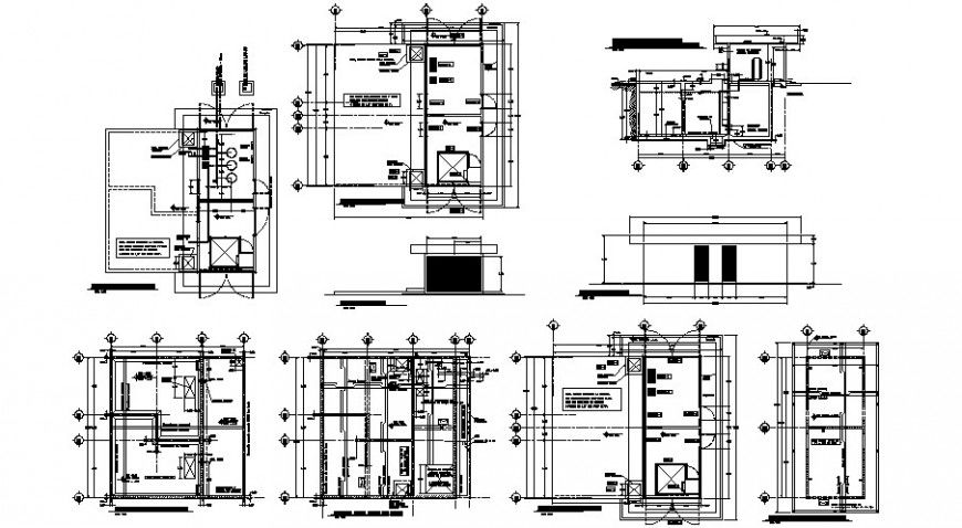 tank and fourth of machines working drawing in dwg file.