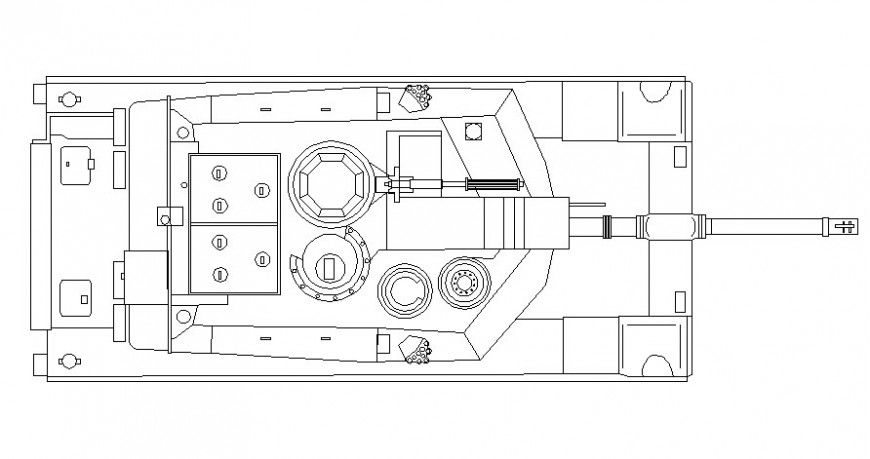 Tank detail elevation 2d drawing in autocad software
