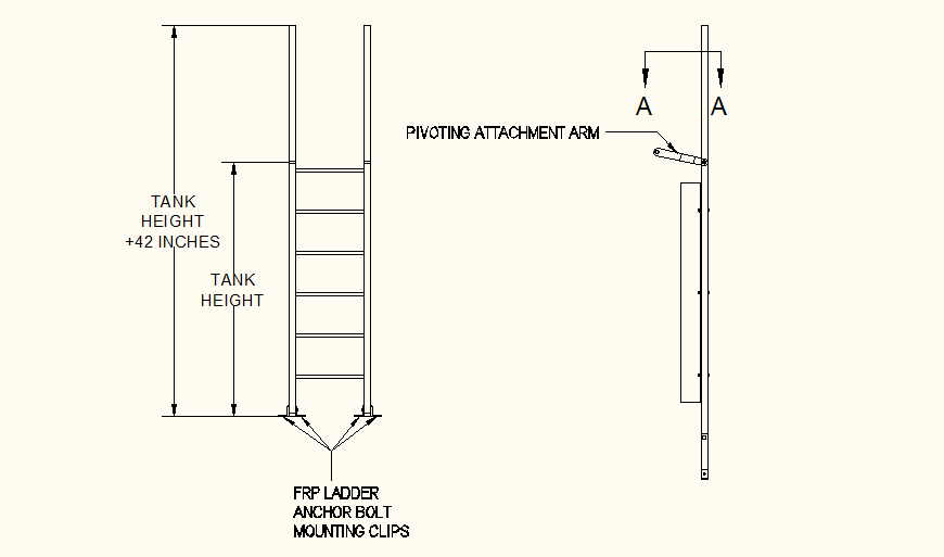 Tank detail plan and elevation detail layout file