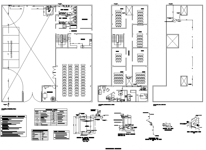 Tank plan and section dwg file