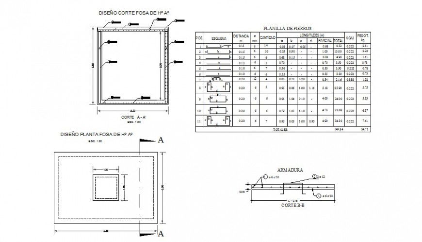 Tank section and table specification layout file