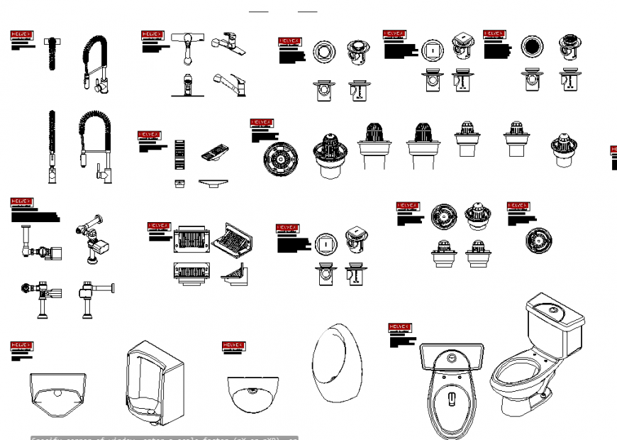 Tap Artifact shelve plumbing sanitary autocad file
