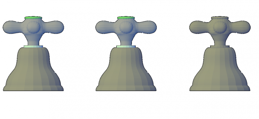 Tap detail 3d model layout CAD blocks layout file