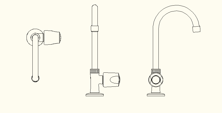 Tap detail elevation and plan dwg file