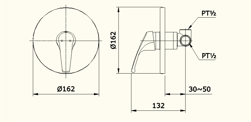 Tap detail elevation layout file