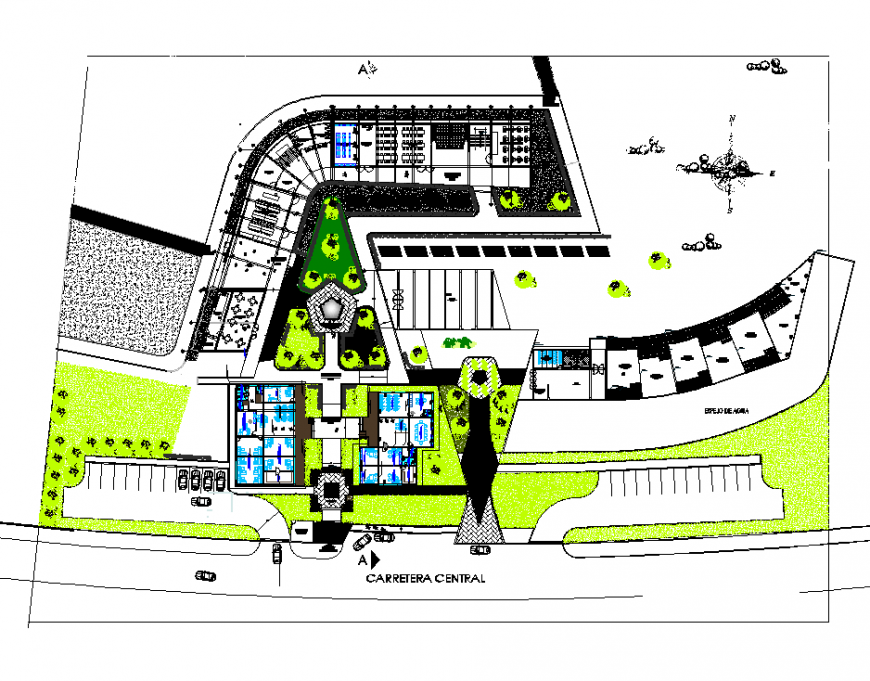 Technical institute layout plan 2d view autocad file