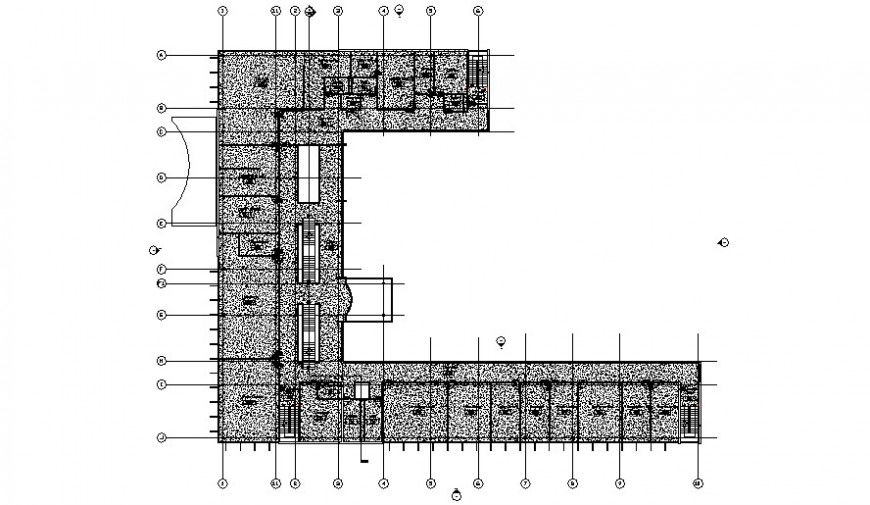 Technical school distribution plan cad drawing details dwg file