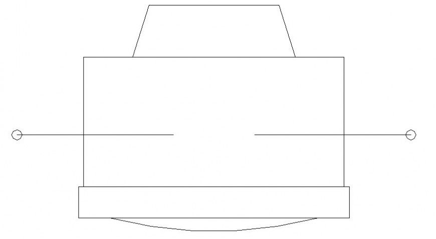 Television blocks elevation detail drawing in autocad