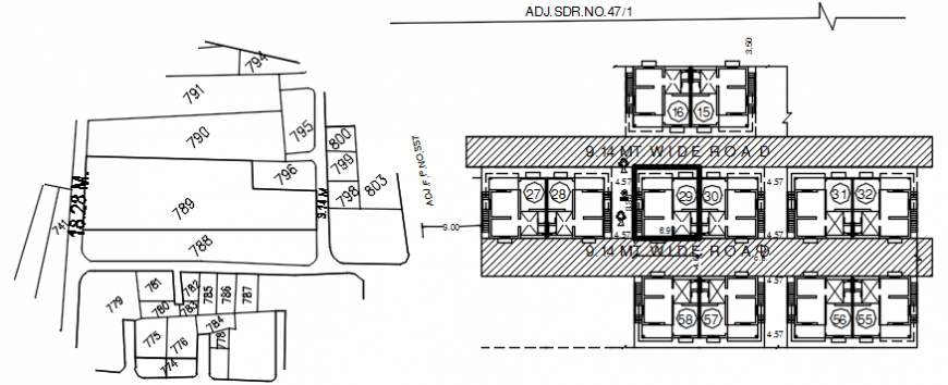 Tenement house site layout and location map details dwg file