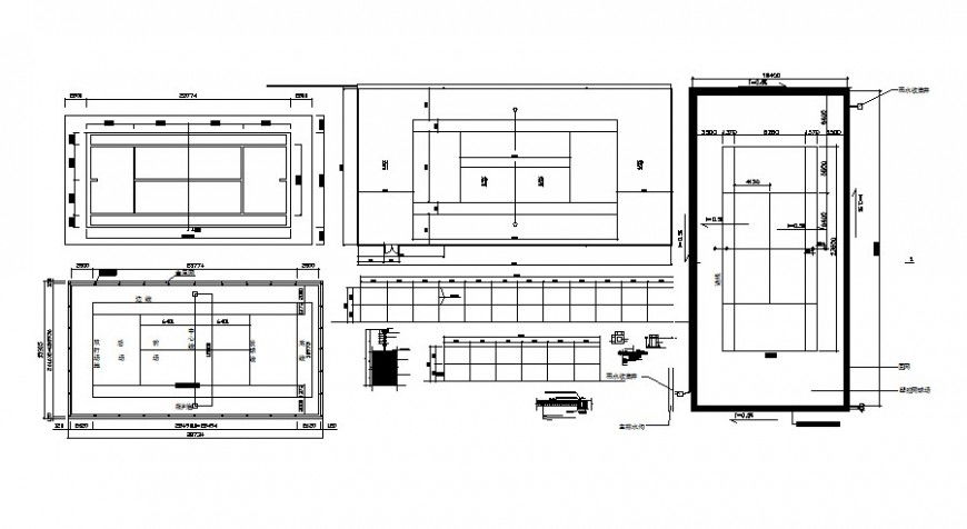 Tennis sports play area details 2d drawing in autocad