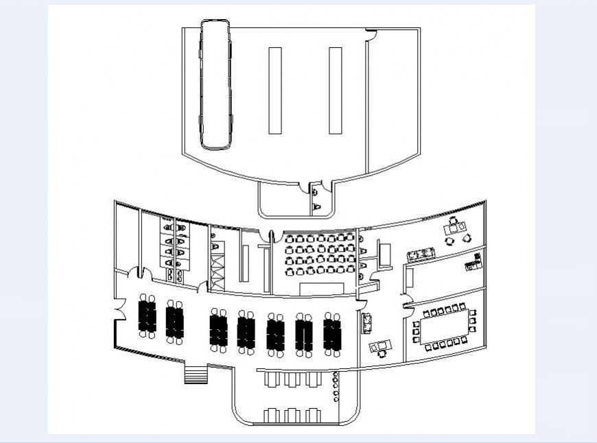 Terminal of auto bus general plan in auto cad