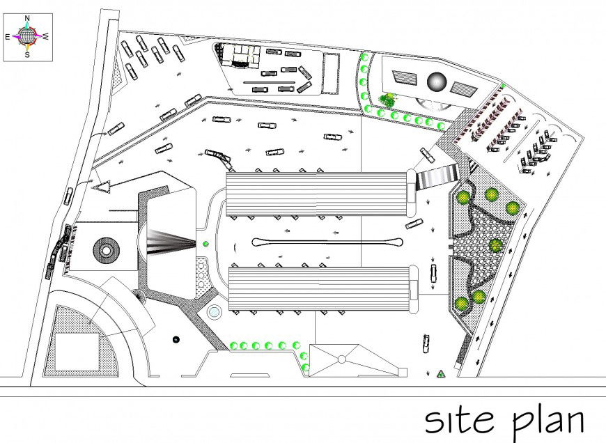 Terminal project trodovia site plan detail dwg file