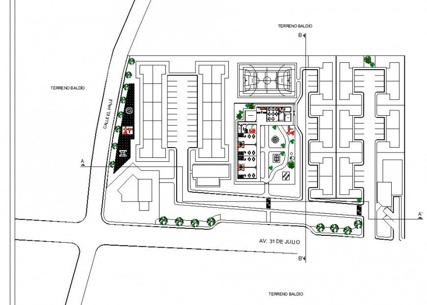 Terrace floor restaurant plan detail autocad file