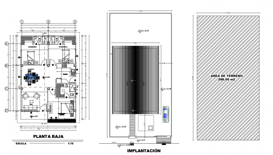 Terrace layout plan with architecture layout plan detail dwg file
