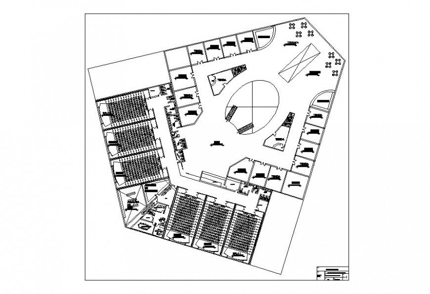 Terrace plan of shopping Centre in auto cad