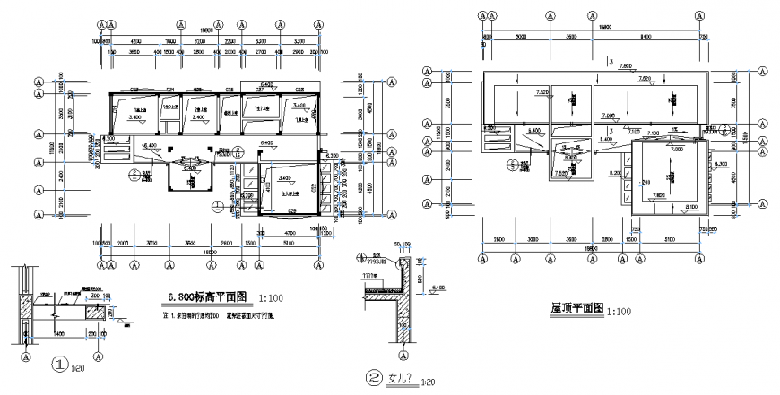 Terrace tank planning detail dwg file