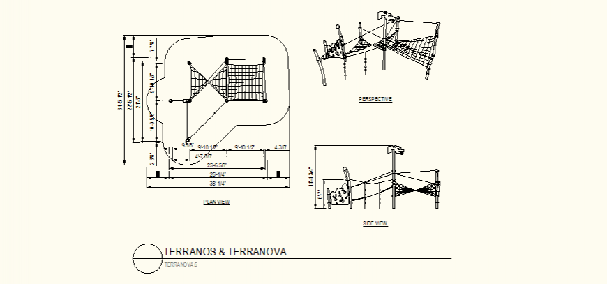 Terranos and terranova square shaped detail plan autocad file