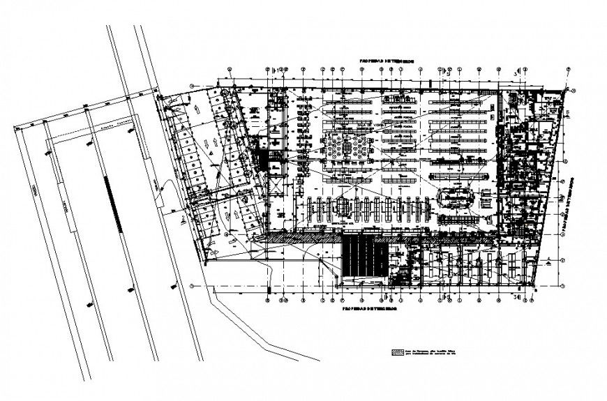 Textile processing plant architecture layout plan cad drawing details dwg file
