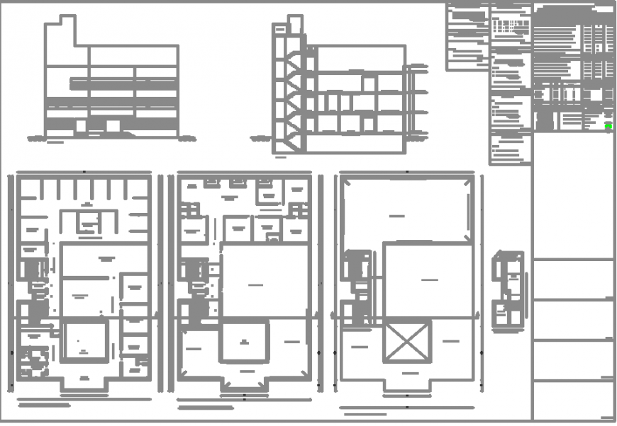 The 2D house plan with detail dwg file.