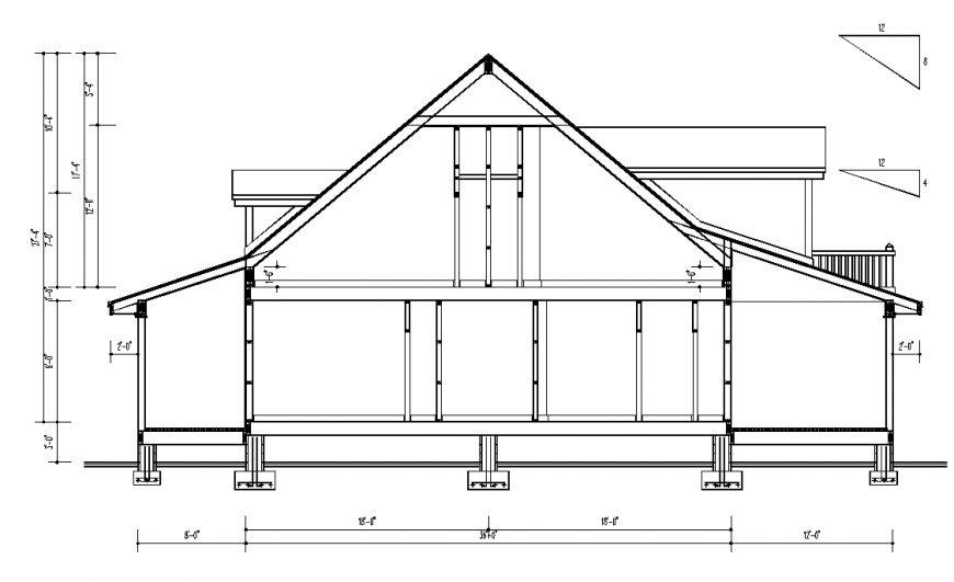 The 3D house plan detailed dwg file.